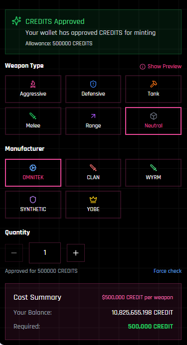 Blak Armory - Cyberpunk NFTs - Farcaster Mini Apps screenshot